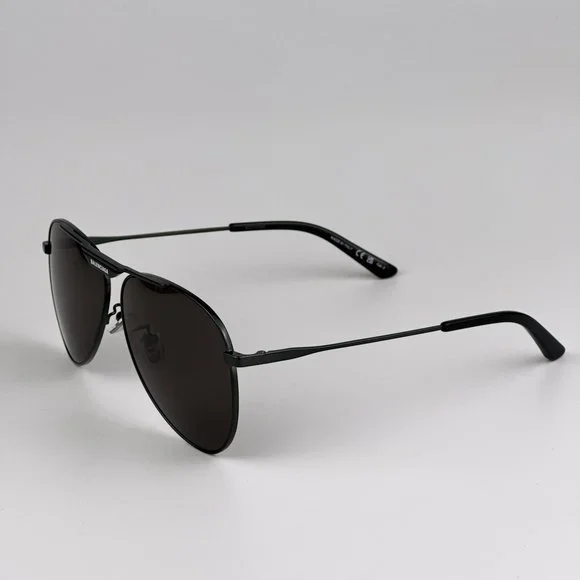 Balenciaga BB0244S 001 BRAND NEW Sunglasses Gray Pilot Unisex BB 0244S